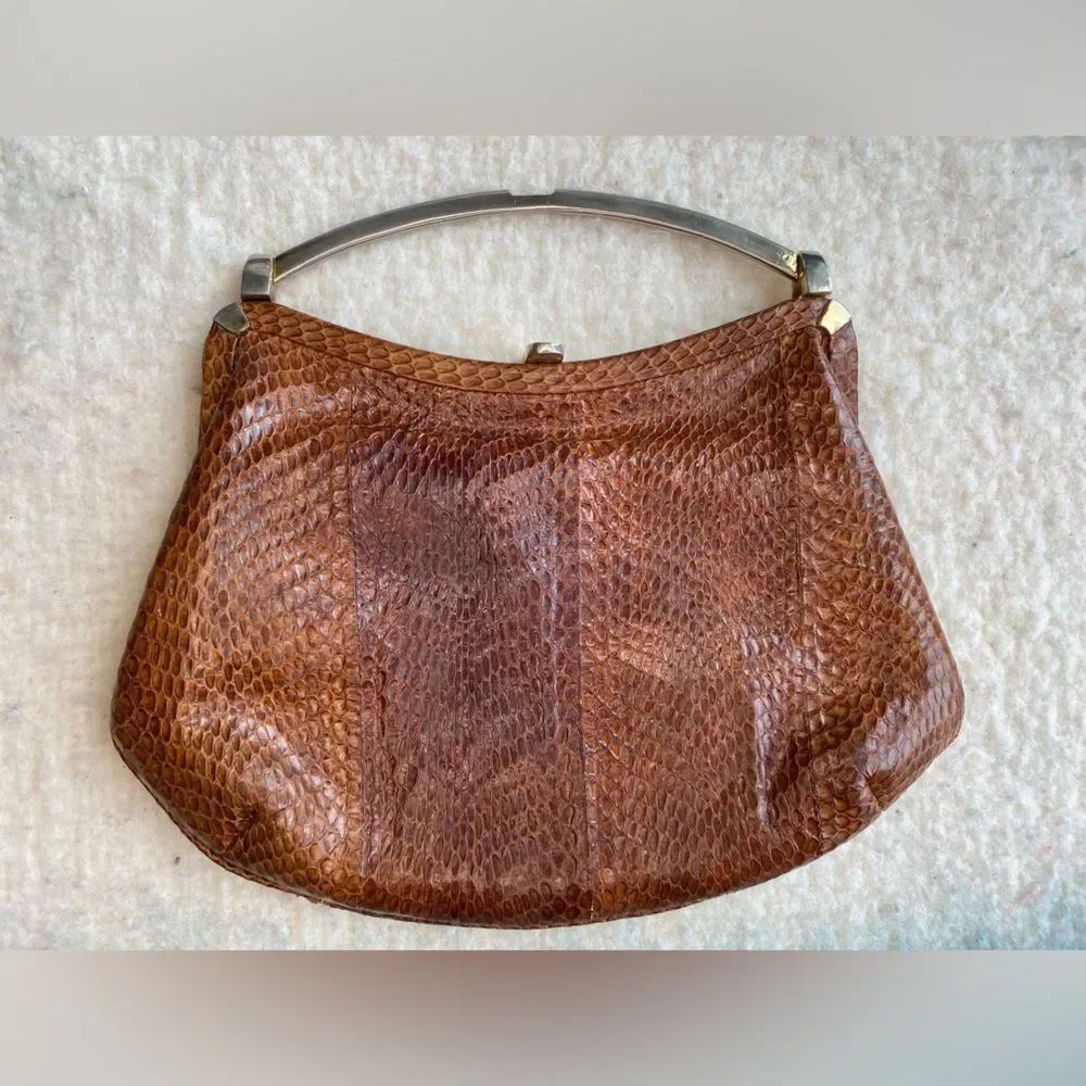 1960s Genuine Snake Skin Handbag
